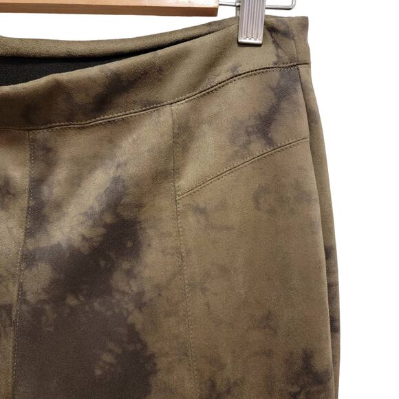 Tahari Faux Leather Suede Leggings Tie Dye Medium #058 - Picture 4 of 8
